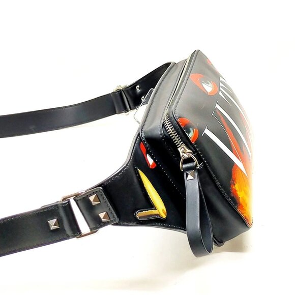 Valentino Garavani Waist Pouch Black PVC 450-060225 - Picture 4 of 13